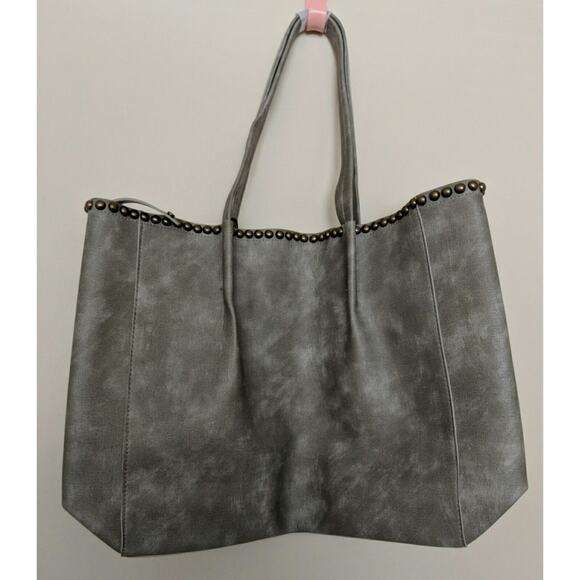 B-Low the Belt Gray Studded Tote - Size O/S - NWT - Picture 2 of 6